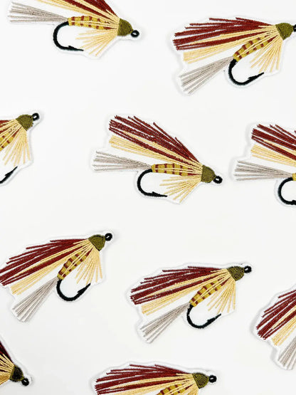 Field Trip Threads - Elk Hair Caddis Fly Fishing Iron On Patch Rivers, Angler - PMA Store at the Portland Museum of Art, Maine