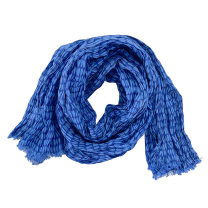 See Design - Cotton Scarf: Story Aqua/Citron