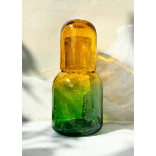 Verdarillo Glass Carafe Bottle Set - For Bar or Nightstand  - PMA Store at the Portland Museum of Art, Maine