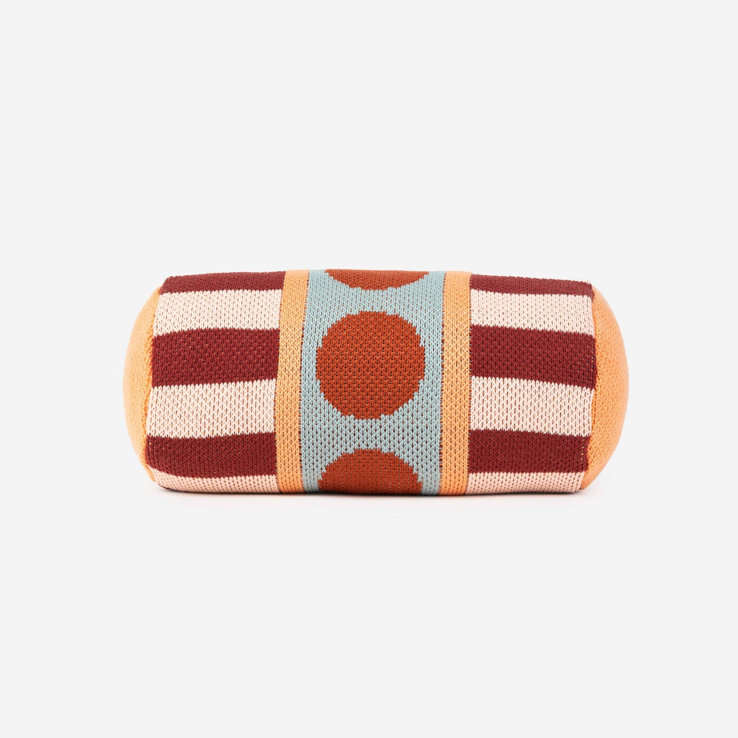 Stripe Dot Bolster Pillow: Cobalt - PMA Store at the Portland Museum of Art, Maine