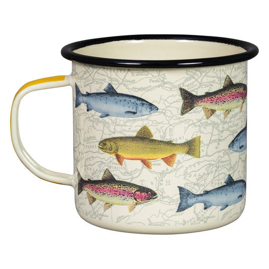 Gentlemen's Hardware - Enamel Mug - Fish, 17oz - PMA Store at the Portland Museum of Art, Maine