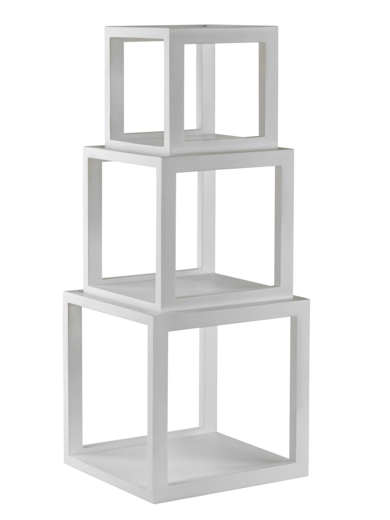 Wood Cube Risers in Set of 3 or Set of 6: White / 6 Cubes - PMA Store at the Portland Museum of Art, Maine