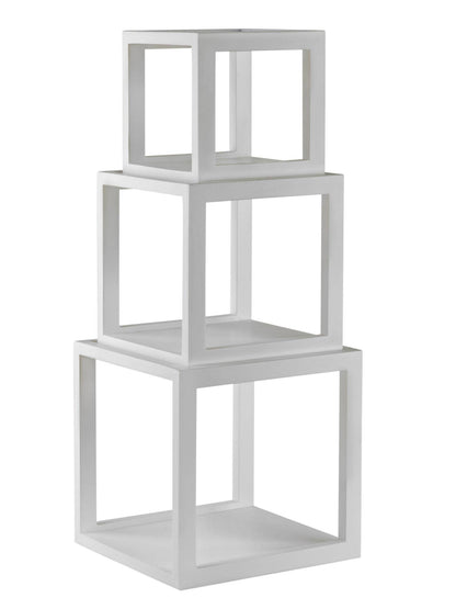 Wood Cube Risers in Set of 3 or Set of 6: White / 6 Cubes - PMA Store at the Portland Museum of Art, Maine
