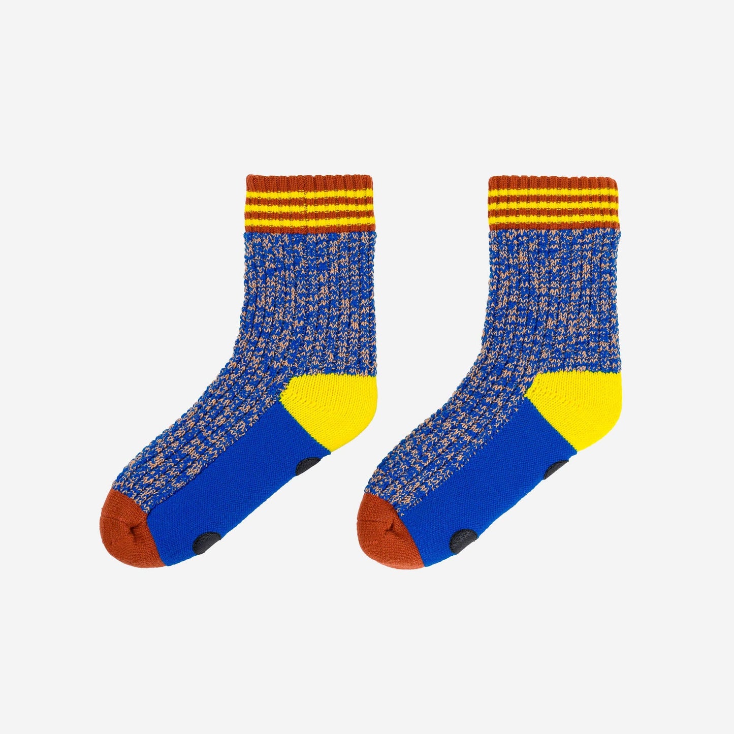 Varsity Knit House Socks: Golden Olive / L/XL - W 9.5-12.5<br>M 8-11