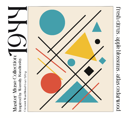 The Scented Palette - Citrus Cedar Kandinsky-Inspired Art Candle — 1944: Candle