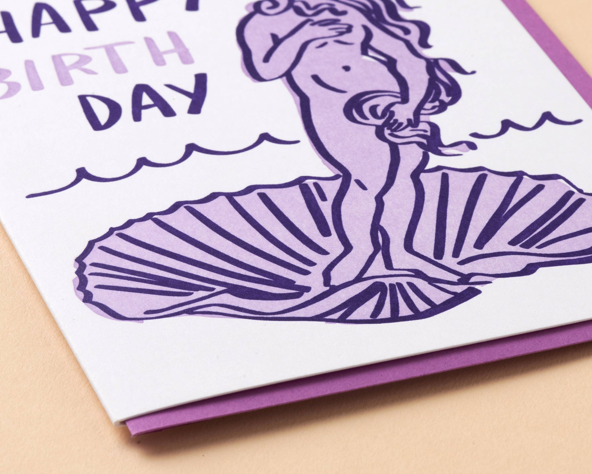 Birth (of Venus) Day Letterpress Birthday Greeting Card- Made in USA - PMA Store at the Portland Museum of Art, Maine