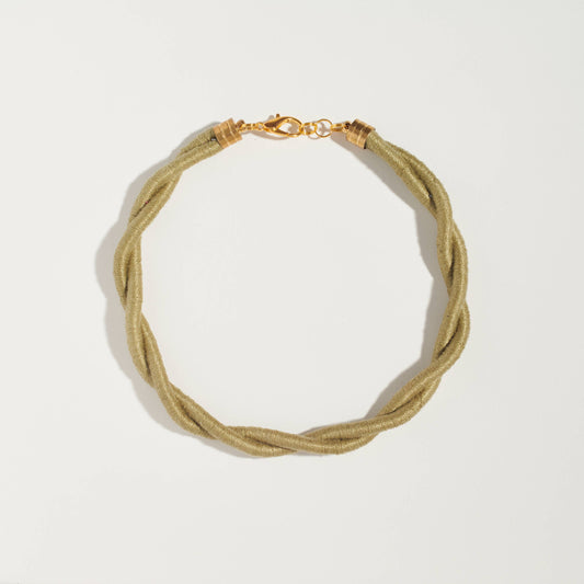 SASHA - Twist Necklace: Moss Cotton