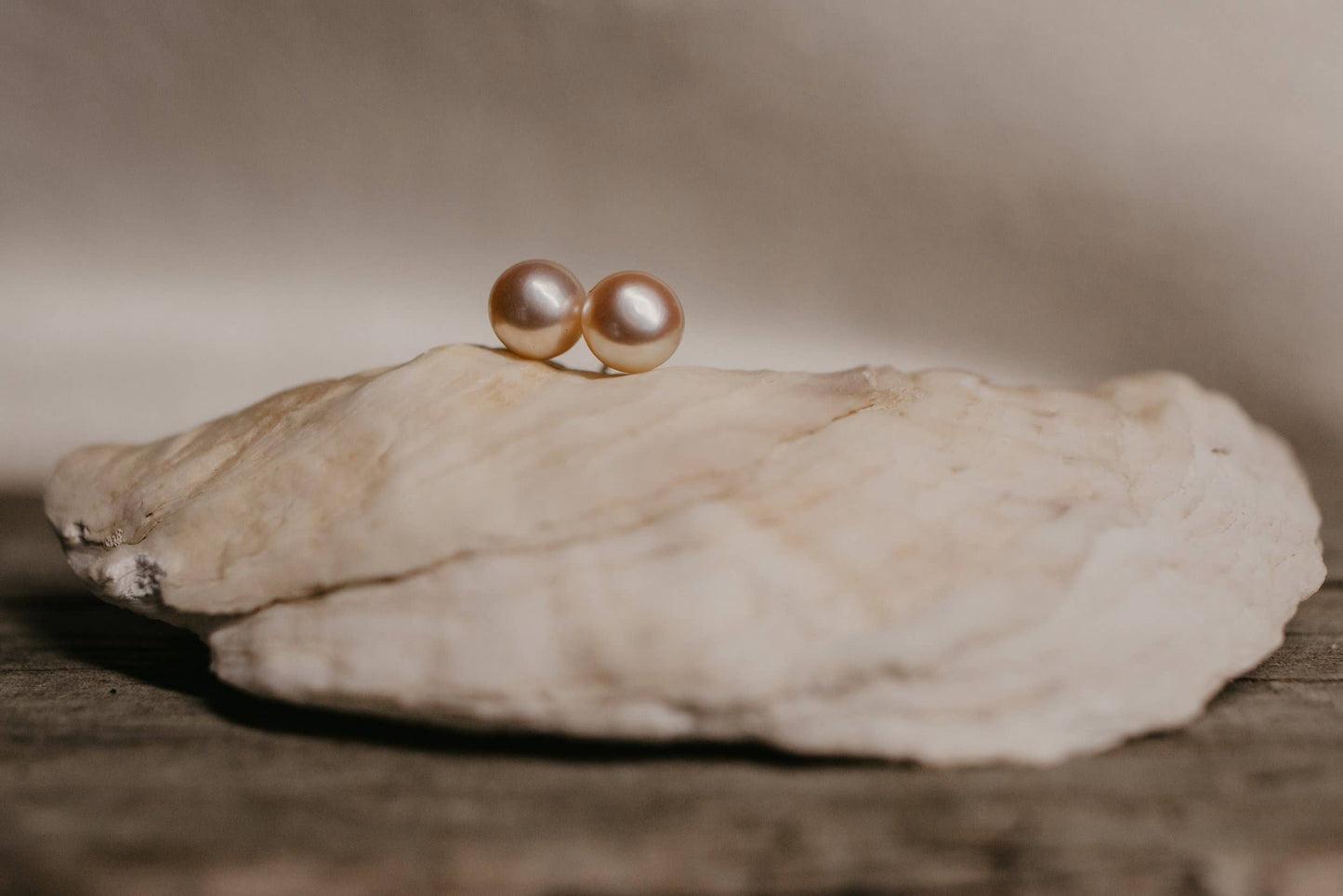 Sea Salt & Silver - Blush Pearl Stud Earrings: Medium - PMA Store at the Portland Museum of Art, Maine