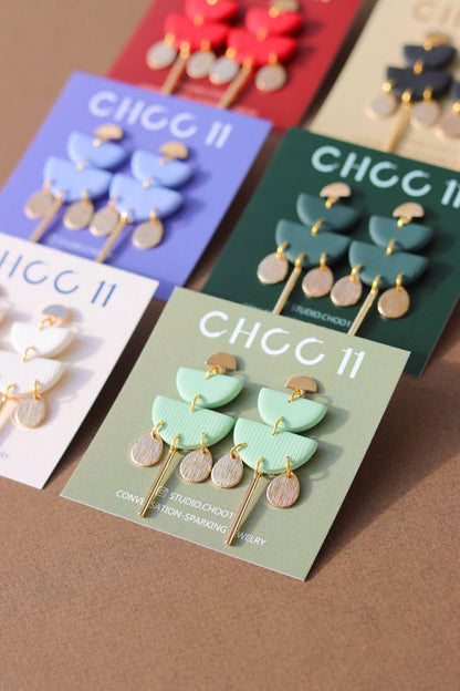 KAYLA EARRINGS // GOLD TONE: Hydrangea - PMA Store at the Portland Museum of Art, Maine