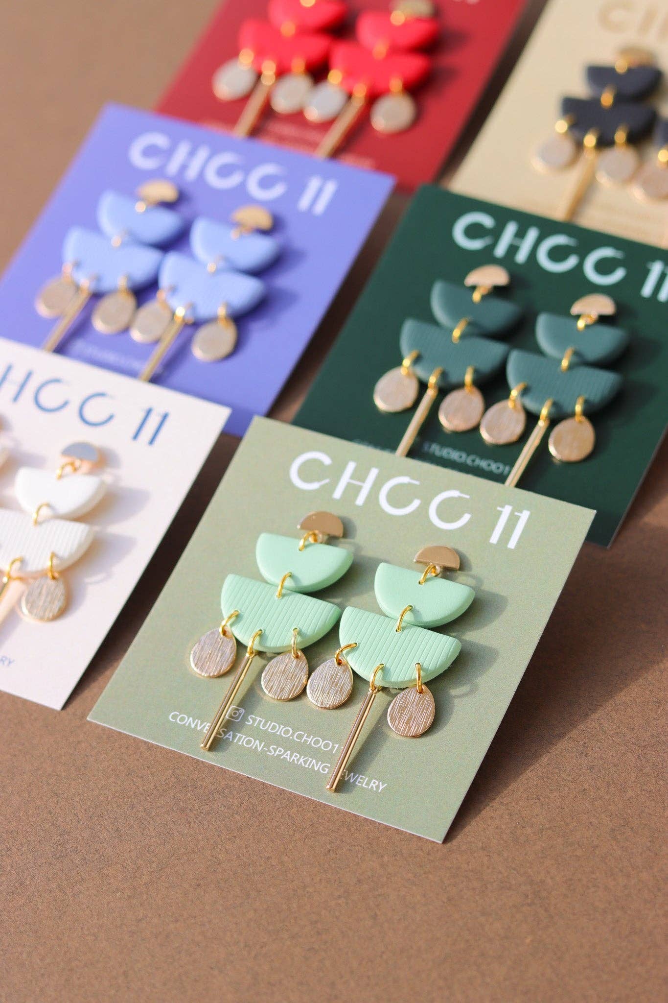 KAYLA EARRINGS // GOLD TONE: Tea Leaf - PMA Store at the Portland Museum of Art, Maine