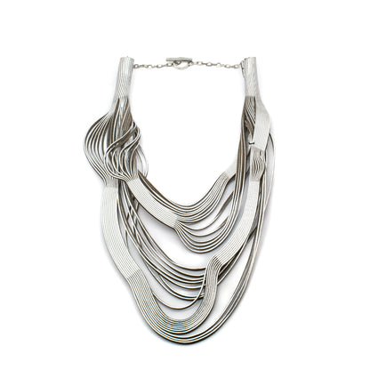 Oropopo - Shorter Whorls Necklace: Silver - PMA Store at the Portland Museum of Art, Maine
