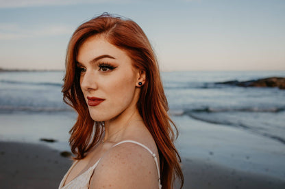 Sea Salt & Silver - Black Pearl Stud Earrings: Medium - PMA Store at the Portland Museum of Art, Maine