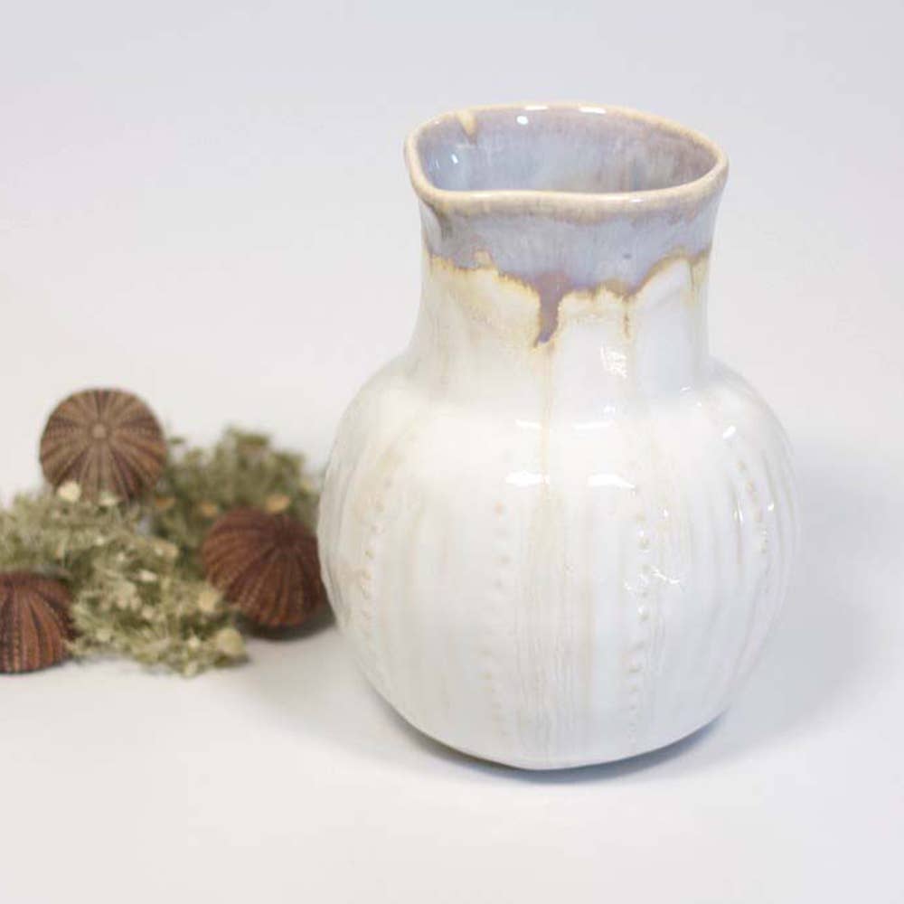 Alison Evans Ceramics - Shell Texture Creamer: Mint& Charcoal