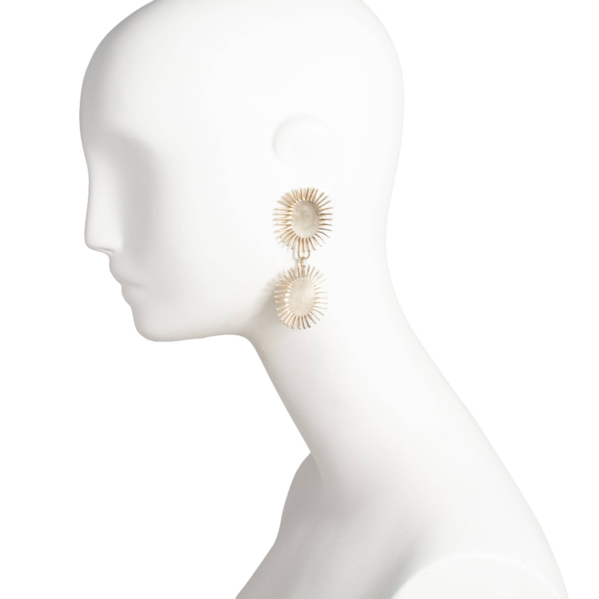 CASTLECLIFF - REINA EARRING: WINE//BRASS - PMA Store at the Portland Museum of Art, Maine