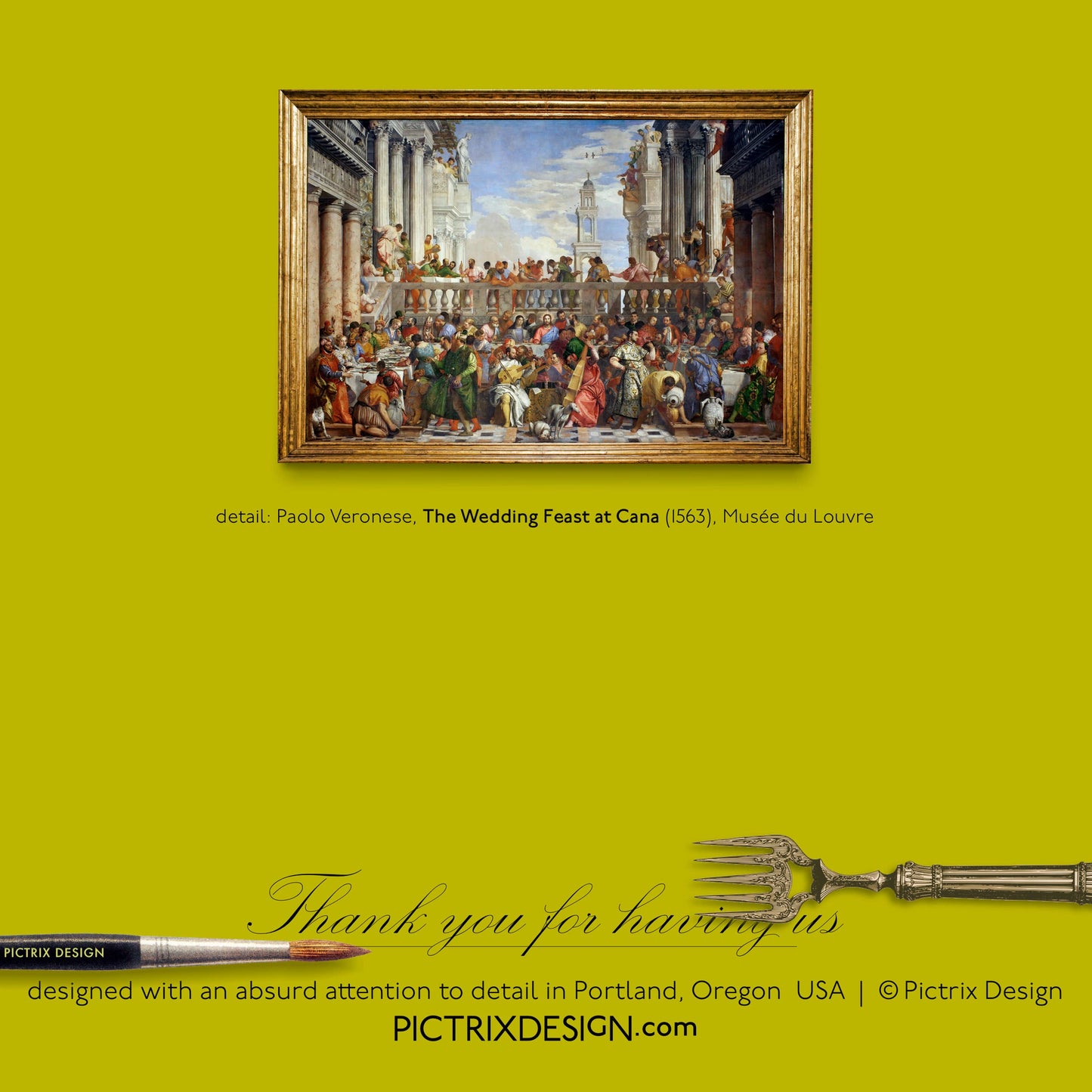 “Thank you for having us” A6 thank-you card: Recycled white envelope - PMA Store at the Portland Museum of Art, Maine