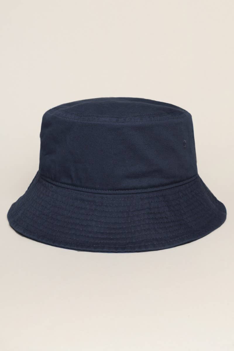 Fashion City - Solid Color Cotton Bucket Fisherman Hats: RED / S/M