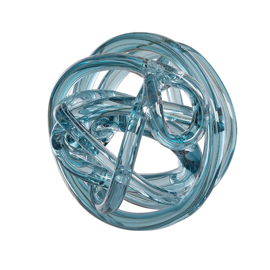 Beachcombers - Aqua Glass Knot With Glitter Large