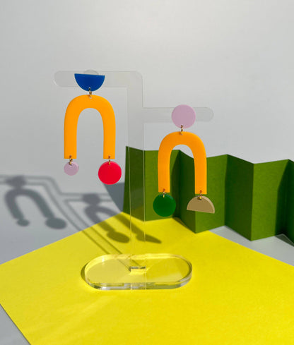 Combinist Goods - Collage Earrings: Cobalt Blue