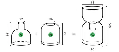 Two Way Terrarium Hydroponic Plant Vase / Candle Holder: Orange-Lilac - PMA Store at the Portland Museum of Art, Maine