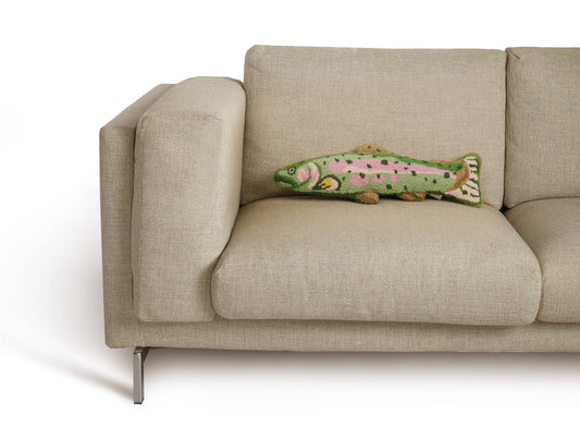 Peking Handicraft - Shaped Trout Hook Pillow - PMA Store at the Portland Museum of Art, Maine