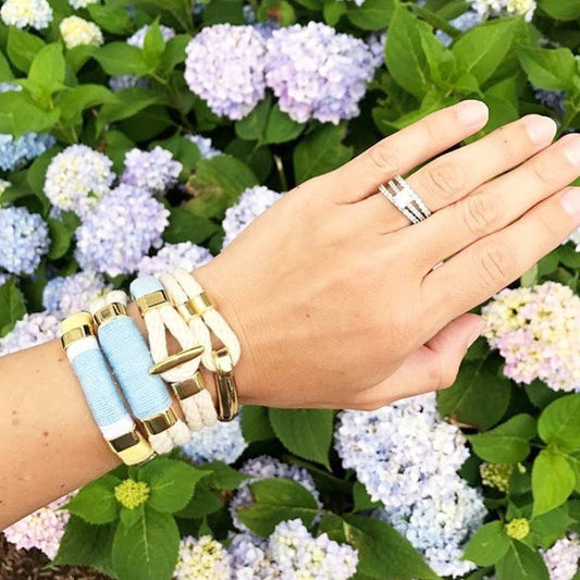 Allison Cole Jewelry - Hampstead - Ivory/Gold - Nautical Rope Bracelet: S - PMA Store at the Portland Museum of Art, Maine
