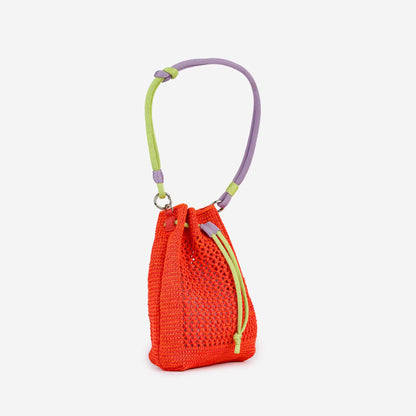 Drawstring Raffia Mini Bag: Poppy - PMA Store at the Portland Museum of Art, Maine