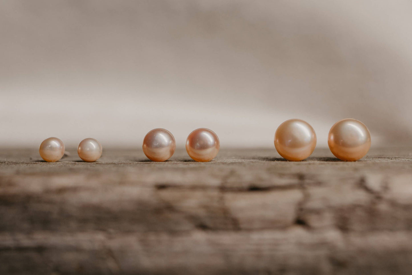 Sea Salt & Silver - Blush Pearl Stud Earrings: Medium - PMA Store at the Portland Museum of Art, Maine