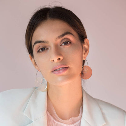 Pamela Coromoto - Circle Earrings -  Big: Clear Iridescent