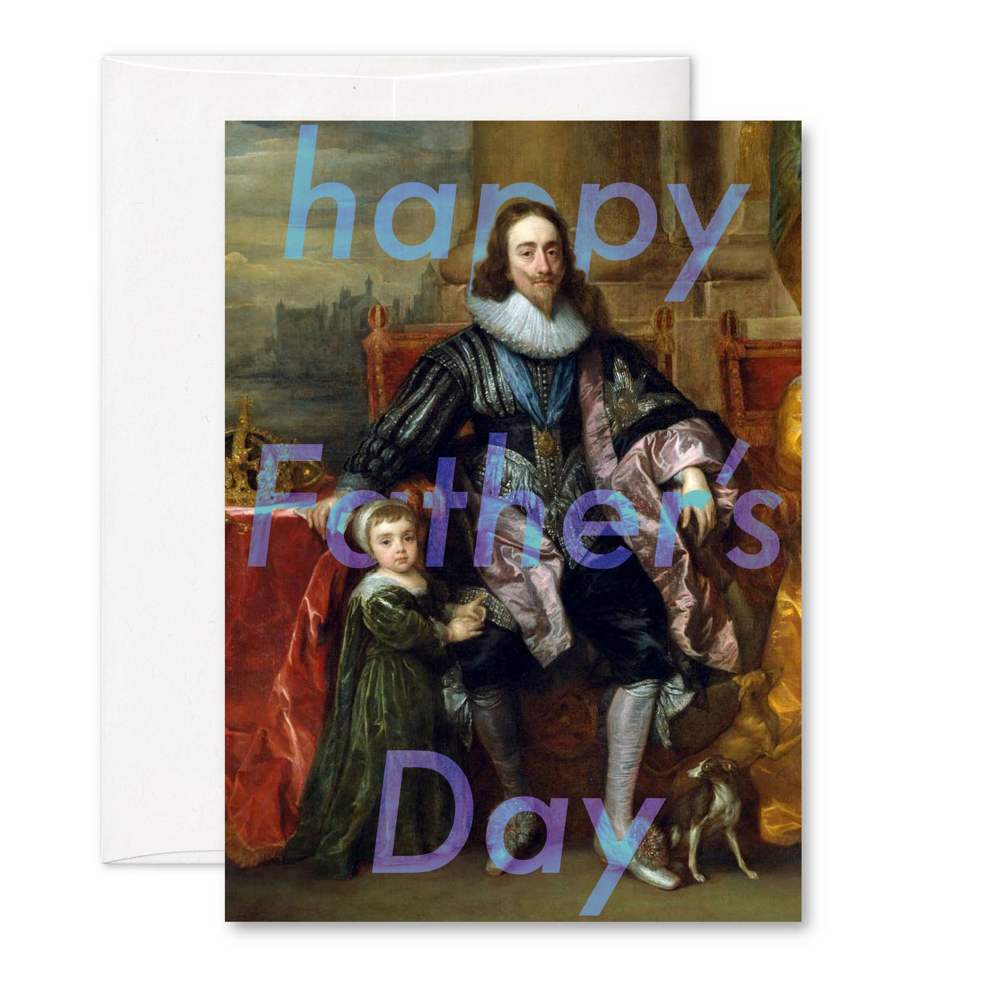 "Happy Father's Day" (king) A6 card: Recycled white envelopes - PMA Store at the Portland Museum of Art, Maine