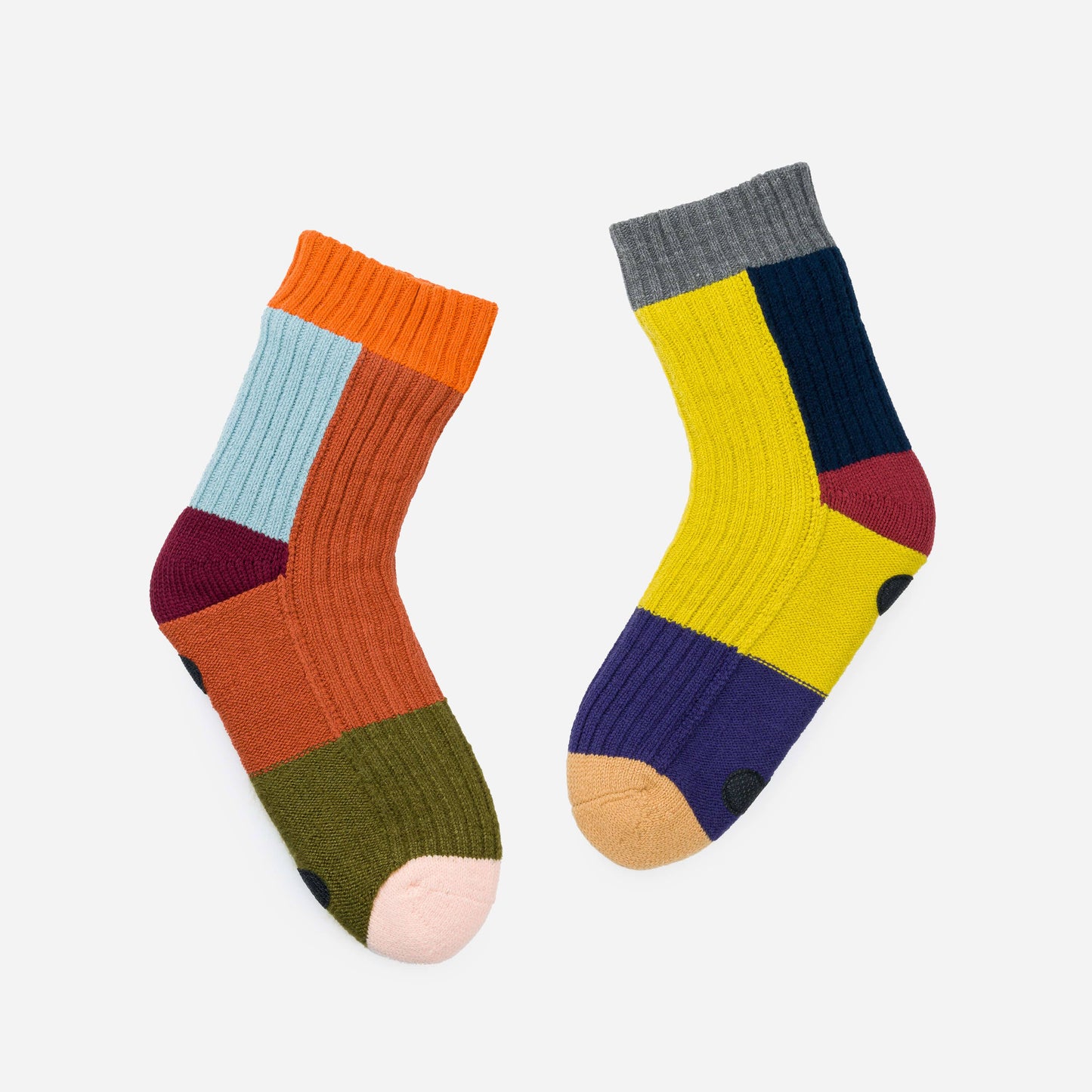 VERLOOP | knits - Mismatch House Socks: Rainbow / L/XL - W 9.5-12.5<br>M 8-11 - PMA Store at the Portland Museum of Art, Maine