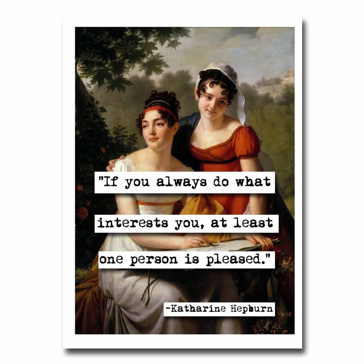 ChicalooKate - Katharine Hepburn Interests You Blank Greeting Card