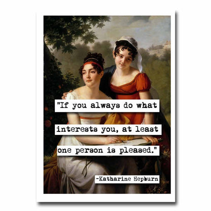 ChicalooKate - Katharine Hepburn Interests You Blank Greeting Card