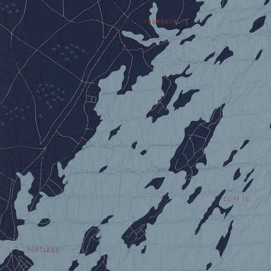 Haptic Lab - Casco Bay Quilt: Steel Blue & Navy - PMA Store at the Portland Museum of Art, Maine