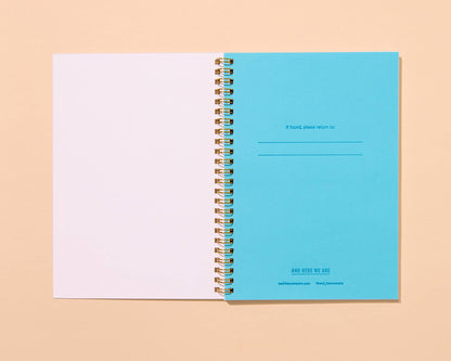 And Here We Are - Letterpress A5 Spiral Notebook—Rainbow Trout (Colorful Fish) - PMA Store at the Portland Museum of Art, Maine
