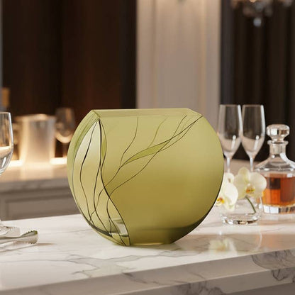 Badash - Evergreen 9" Decorated Glass Vase - PMA Store at the Portland Museum of Art, Maine