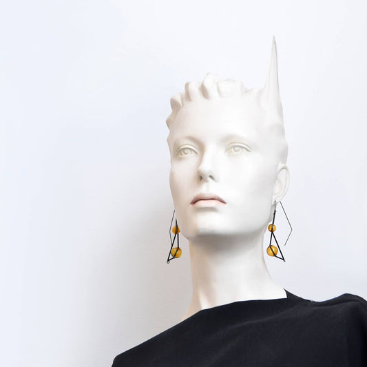 Pursuits - Arlo Earrings: Glass Amber