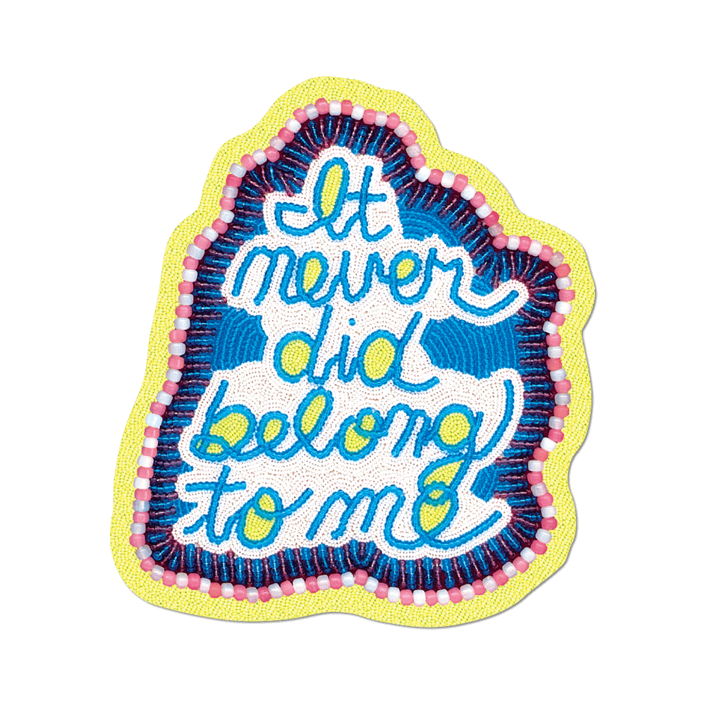 Apply Stickers - It never did belong to me by Jeffrey Gibson - Sticker - PMA Store at the Portland Museum of Art, Maine