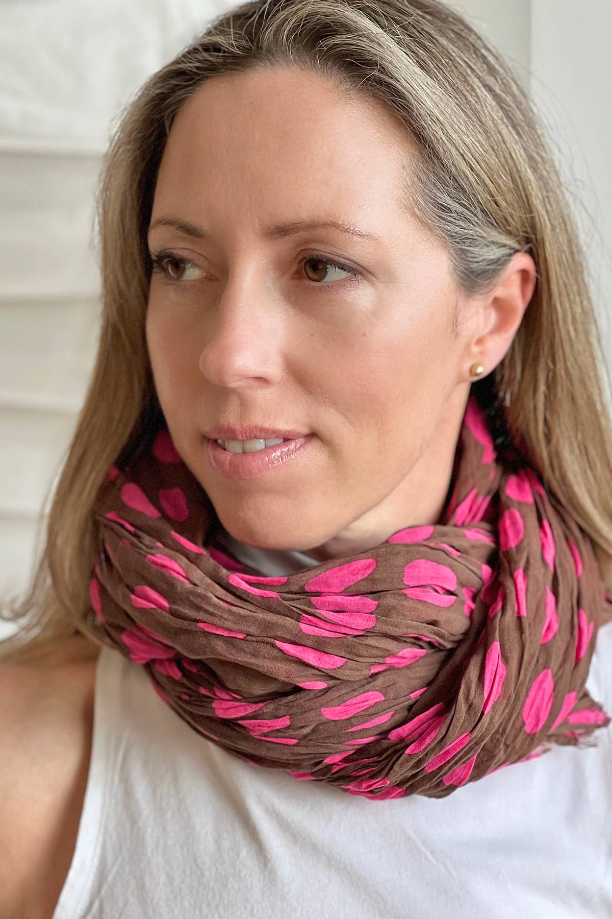 See Design - Cotton Scarf: Story Aqua/Citron