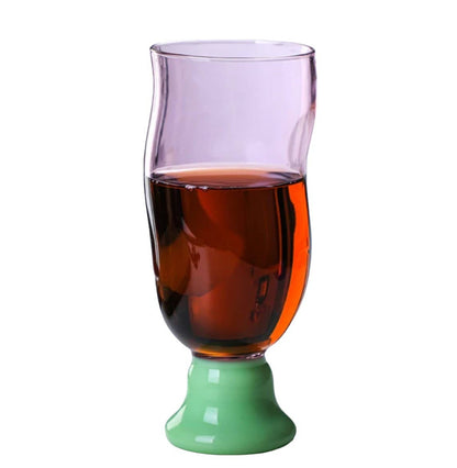 IVORE.GROUP (We cover All Import duty) - Curve Wave Borosilicate Glass Mug: Pink - PMA Store at the Portland Museum of Art, Maine