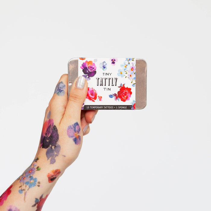Tattly - Tiny Floral Tattoo Tin - PMA Store at the Portland Museum of Art, Maine