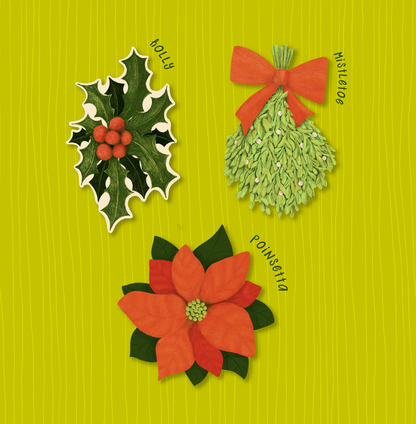 Avery Reed - Mistletoe Die-Cut Greeting Card