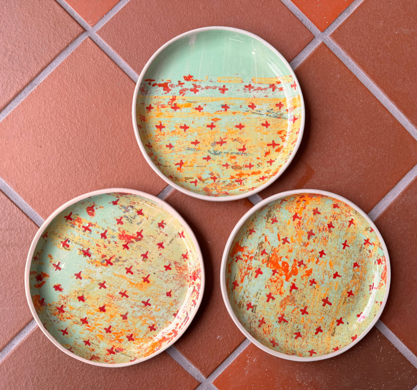 Sweet Air Studio - Round Plate 6.5" with Pattern - PMA Store at the Portland Museum of Art, Maine