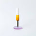 Block Design - Glass Candlestick - Medium: Green and Pink - PMA Store at the Portland Museum of Art, Maine
