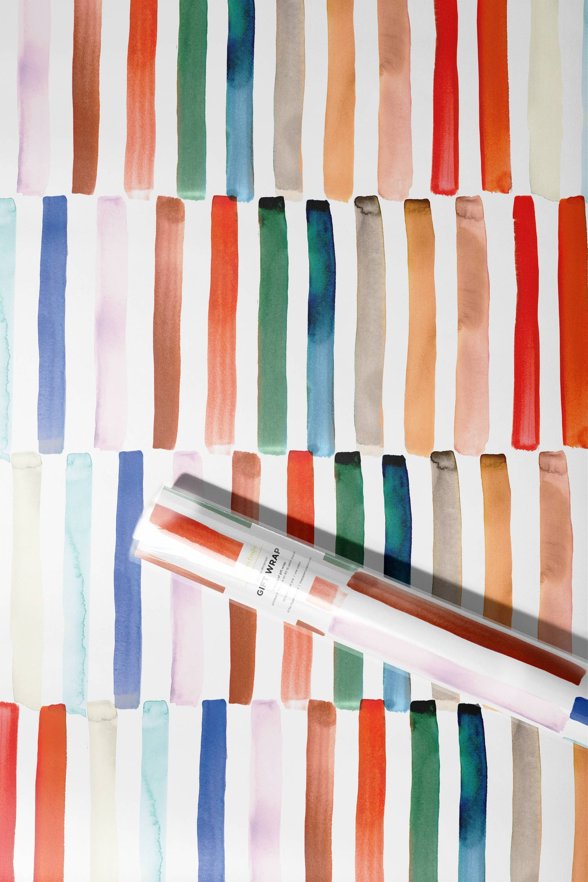 Staggered Stripe Wrap: Roll of 2 Sheets - PMA Store at the Portland Museum of Art, Maine
