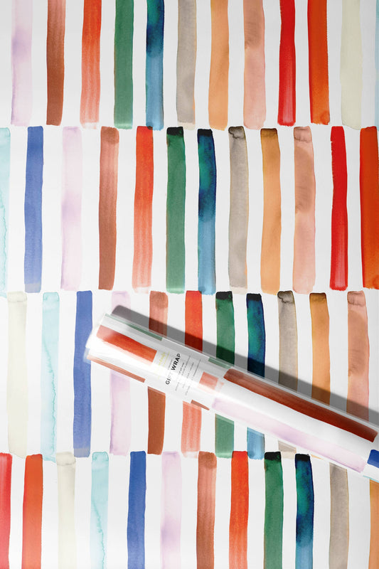 Staggered Stripe Wrap: Roll of 2 Sheets - PMA Store at the Portland Museum of Art, Maine