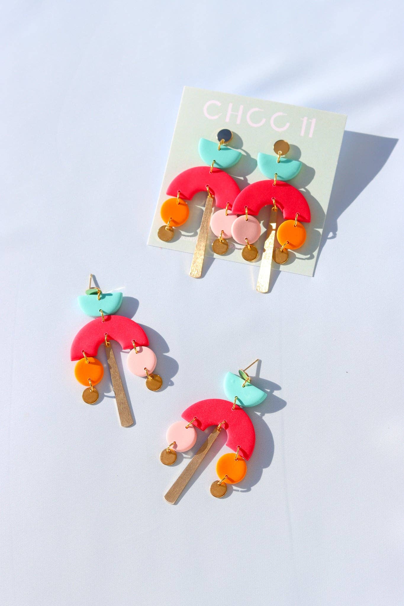 MIRANDA EARRINGS (COLOR BLOCK): Color block II - PMA Store at the Portland Museum of Art, Maine