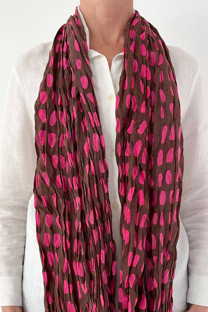 See Design - Cotton Scarf: Sonnet Pink/Orange