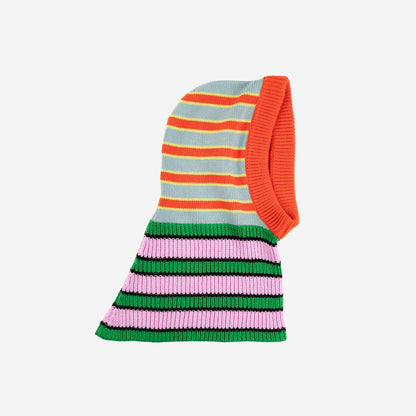 Zipper Stripe Hood: Peach Cobalt - PMA Store at the Portland Museum of Art, Maine