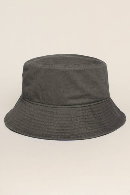 Fashion City - Solid Color Cotton Bucket Fisherman Hats: GREENTEA / S/M