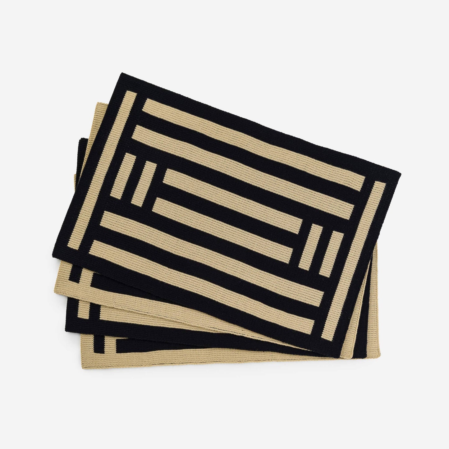 Columns Placemat Set: Black - PMA Store at the Portland Museum of Art, Maine